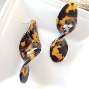 New! Zara Twist Leopard Earrings